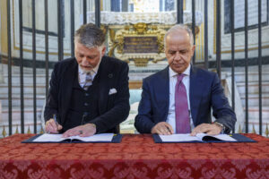 Il ministro dell’Interno, Matteo Piantedosi, e il ministro della Cultura, Alessandro Giuli